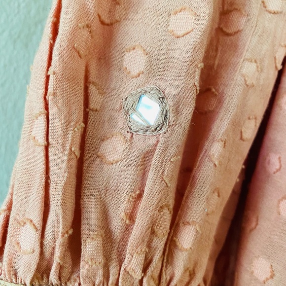 Rinku Dalamal Peach Toned Layered Tunic - Picture 9 of 9